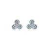Modian 100% 925 Sterling Silver Simple Round Sparkling Clear CZ Tiny Small Stud Earrings For Women Wedding Jewelry Gift Brincos