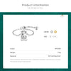 Modian 100% Real 925 Sterling Silver Oval Zirconia Female Finger Ring Adjustable Chain Link Rings For Women Wedding Jewelry Gift