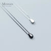 Modian 2020 New Mode 100% Real 925 Sterling Silver Water drop Simple Necklace for Women Korean Style Fine  Jewelry