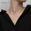 Modian New Design 925 Sterling Silver Double Layer Chokers Necklace for Women Geometric Necklace Korea Style Fine Jewelry