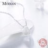Modian New Real 925 Sterling Silver Clear Crystal Pendant Luminous Water drops Necklace For Girls Silver Jewelry