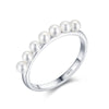 Modian New Real 925 Sterling Silver Simple Trendy Elegant Female Pearl Finger Ring For Women Gold Color Wedding Jewelry