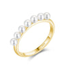 Modian New Real 925 Sterling Silver Simple Trendy Elegant Female Pearl Finger Ring For Women Gold Color Wedding Jewelry