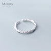 Modian New Silver Vintage Tree pattern Adjustable Finger Ring 100% 925 Sterling Silver Charm Rings For Women Korean Jewelry