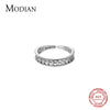 Modian New Sparkling Charm Clear CZ Ring 100% 925 Sterling Silver Adjustable 5-8 Size Finger Rings For Women Fine Jewelry