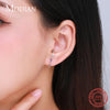 Modian New Trendy Luxury Rainbow Colorful Ear Studs 925 Sterling Silver Sparkling CZ Stud Earrings For Women Girls Jewelry