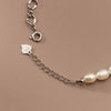 Modian 925 Sterling Silver Baroque Pearl Bracelet Chain Link For Women Irregular Design Fine Female Jewelry Gifts