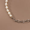 Modian 925 Sterling Silver Baroque Pearl Bracelet Chain Link For Women Irregular Design Fine Female Jewelry Gifts