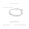 Modian 925 Sterling Silver Colorful Beads Crystal Charms Bracelet New Luxury Bangle Chain For Women Party Jewelry