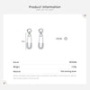 Modian 925 Sterling Silver Earring For Women Girls Dazzling Swing Pin Clear CZ Stud Earrings Trendy Brooch Wedding Fine Jewelry