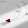 Modian 925 Sterling Silver Exquisite Twelve Constellations Red Zirconia Aries Necklace Pendant For Women Fine Jewelry Gifts