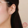 Modian 925 Sterling Silver Luxury Triangle Stud Earrings for Women Sparkling Clear Cz Ear Studs Fine Elegant Weddings Jewelry