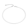 Modian 925 Sterling Silver Shining Snake Chokers Necklace Splice Trendy Stackable Chain For Women Fine Jewelry Gifts 36+5.5CM