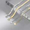 Modian 925 Sterling Silver Shining Snake Chokers Necklace Splice Trendy Stackable Chain For Women Fine Jewelry Gifts 36+5.5CM
