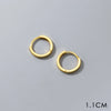 Modian 925 Sterling Silver Simple Circle Elegant Earrings 14K Gold Plated Hoop Earring For Women Fine Jewelry Gifts
