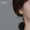 Modian 925 Sterling Silver Simple Circle Elegant Earrings 14K Gold Plated Hoop Earring For Women Fine Jewelry Gifts