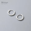 Modian 925 Sterling Silver Simple Circle Elegant Earrings 14K Gold Plated Hoop Earring For Women Fine Jewelry Gifts