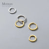 Modian 925 Sterling Silver Simple Circle Elegant Earrings 14K Gold Plated Hoop Earring For Women Fine Jewelry Gifts