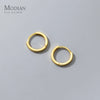 Modian 925 Sterling Silver Simple Circle Elegant Earrings 14K Gold Plated Hoop Earring For Women Fine Jewelry Gifts