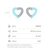 Modian 925 Sterling Silver Simple Enamel Hearts Ear Studs Trendy Round Bowknot CZ Female Stud Earrings For Women Fine Jewelry