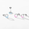 Modian 925 Sterling Silver Simple Enamel Hearts Ear Studs Trendy Round Bowknot CZ Female Stud Earrings For Women Fine Jewelry