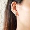 Modian 925 Sterling Silver Simple Flower Opal Elegant Crystal Stud Earrings for Women Trendy Shining Ear Studs Fine Jewelry Gift
