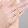 Modian 925 Sterling Silver Simple Hearts Shape Romantic Love Adjustable Chain Finger Rings For Women Wedding Original Jewelry