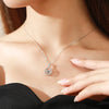 Modian 925 Sterling Silver Sparkling Luxury Pendant Necklace Link Chain Movable Zirconia Wedding Engagement Jewelry For Women