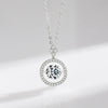 Modian 925 Sterling Silver Sparkling Luxury Pendant Necklace Link Chain Movable Zirconia Wedding Engagement Jewelry For Women