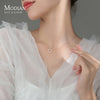 Modian A Row Glittering Zirconia Lovely Hearts Shape 925 Sterling Silver Pendant for Women Girl Enggement Party Fine Jewelry
