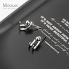 Modian Abstract Design Silver Earrings Real 925 Sterling Silver Punk Beads Charm Stud Earrings For Women Grils Fine Jewelry