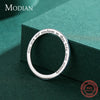 Modian Authentic 925 Sterling Silver Engrave Letters Romantic Stackable Finger Rings For Women Silver Fine Jewelry Gifts