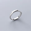 Modian Authentic 925 Sterling Silver Geometric Cut Line Ring for Women Gift Minimalist Ring Fine Jewelry Accessories