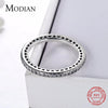 Modian Authentic 925 Sterling Silver Hearts Ring Clear CZ Stackable Vintage Classic Luxury For Women Engagement Gift