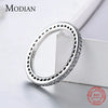 Modian Authentic 925 Sterling Silver Hearts Ring Clear CZ Stackable Vintage Classic Luxury For Women Engagement Gift