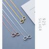 Modian Authentic 925 Sterling Silver Infinite Love Neckalce for Women Rose Gold Color Gold ColorStatement Jewelry Bijoux
