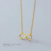 Modian Authentic 925 Sterling Silver Infinite Love Neckalce for Women Rose Gold Color Gold ColorStatement Jewelry Bijoux
