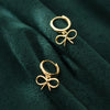 Modian Bowknot Shape Hoop Earrings Elegant  Silver Earrings for Women Lady 925 Sterling Silver Gold Color Jewelry Gift