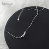 Modian Brands Classic Sliver Beads Pendant Necklace for Women 925 Sterling Silver Link Snake Chain Fine Jewelry Bijoux