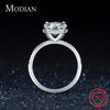 Modian Classic 100% Real 925 Sterling Silver Ten Hearts Zircon Luxury Ring Wedding Rings Engagement Jewelry For Women