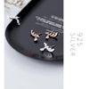 Modian Classic 925 Sterling Silver Angel Wings Rose Gold Color Charm Stud Earrings for Women Dazzling Cubic Zircon Jewelry