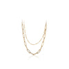 Modian Classic 925 Sterling Silver Double Layer Geometric Link Chain Necklace for Women Party Fine Jewelry Accessories