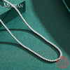 Modian Classic Luxury Full Clear CZ Necklace Solid 925 Sterling Silver Sparkling Choker Necklaces For Women Statement Jewelry