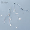 Modian Classic Real 925 Sterling Silver Swing Full Stars Line Drop Earrings For Women Dangle Ear Silver Fine Jewelry