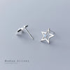 Modian Classic Sterling Silver 925 Simple Star Stud Earring for Women Gift Anti-Allergy Ear Pin Fine Jewelry Accessories