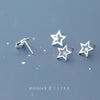 Modian Classic Sterling Silver 925 Simple Star Stud Earring for Women Gift Anti-Allergy Ear Pin Fine Jewelry Accessories