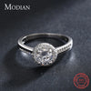 Modian Classic Wedding Ring 100% 925 Sterling Silver Clear Cubic Zirconia Rings For Women Engagement Statement Fine Jewelry