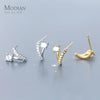 Modian Classic Wedding Stud Earrings Solid Silver 925 Clear Cubic Zirconia Women Engagement Statement Gold Color Jewelry