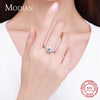 Modian Clear 3ct CZ Stone Ring Classic Real 925 Sterling Silver Crown Rings for Women Wedding Engagement Statement Fine Jewelry