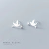 Modian Cute Animal Cute Birds Stud Earrings for Women And Grils 925 Sterling Silver Clear CZ Jewelry 2020 New Oorbellen Earring